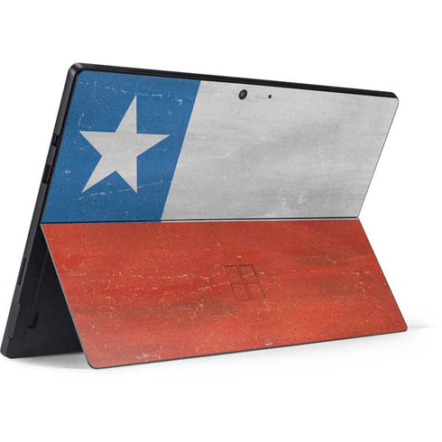 Chile Flag Distressed Surface Pro 7 Skin